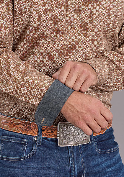 Mens Stetson Spice Mosaic Western Shirt