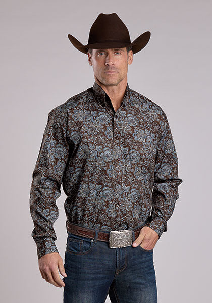 Mens Stetson Fall Paisley Western Shirt