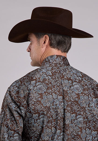 Mens Stetson Fall Paisley Western Shirt