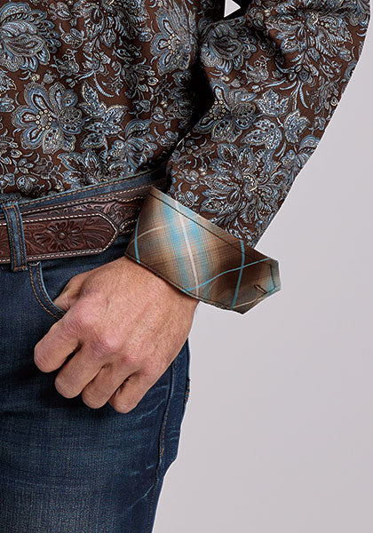 Mens Stetson Fall Paisley Western Shirt