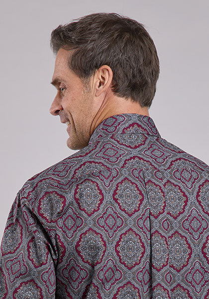 Mens Stetson Medallion Paisley Western Shirt
