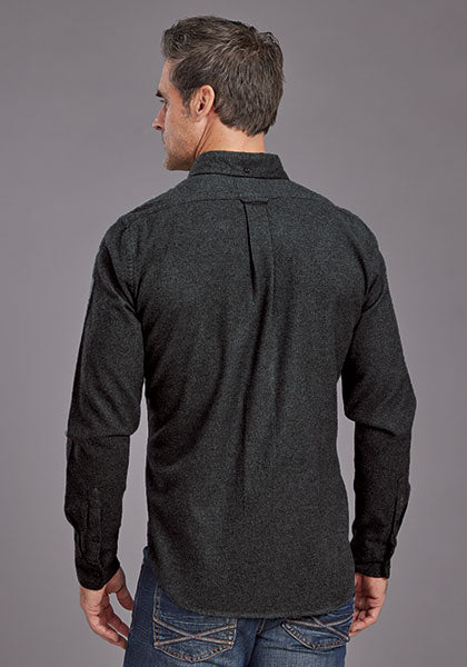 Mens Stetson Heathered Flannel Western Shirt