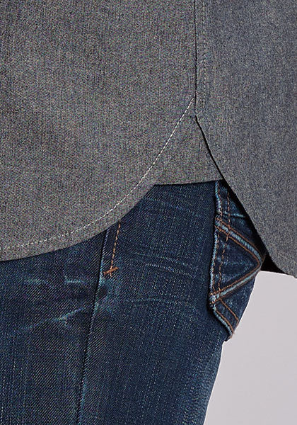Mens Stetson Navy Denim Western Shirt