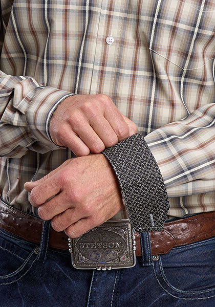 Mens Stetson Winter Wheat Plaid Western Shirt