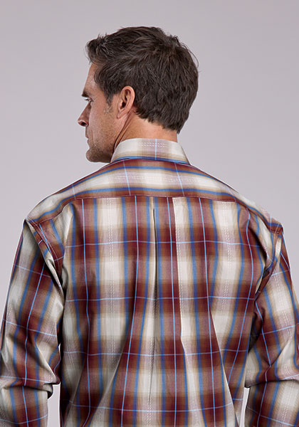 Mens Stetson Forever Plaid Western Shirt