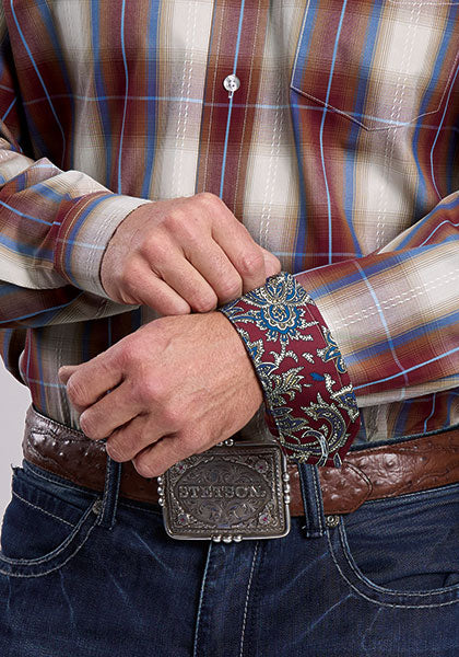 Mens Stetson Forever Plaid Western Shirt