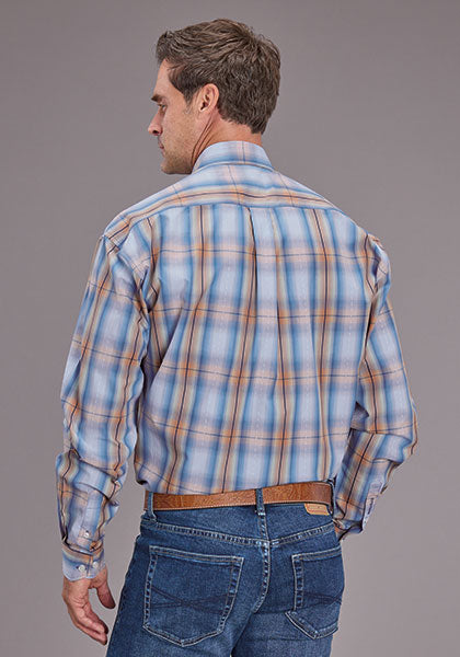 Mens Stetson Sunrise Plaid Western Shirt