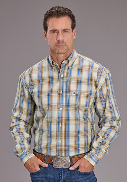 Mens Stetson Cinnabar Plaid Western Shirt