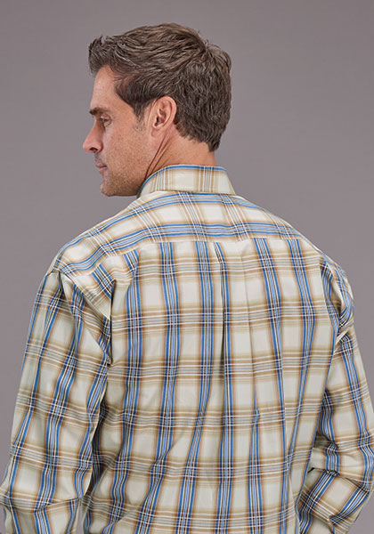 Mens Stetson Cinnabar Plaid Western Shirt