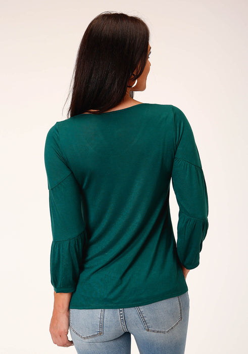 Stetson Jade Green Pull Over Blouse