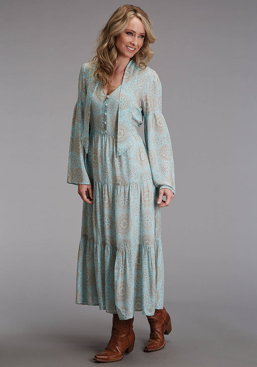 long western dresses for ladies Women's Western Cowgirl Dress 70s Vintage Elegant Colorblock Maxi Dress Fall Casual Long Sleeve Boho Long Dress,White,S at Amazon Women's Clothing store