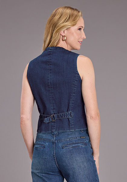 Women's Stetson Dark Wash Stretch Denim Vest