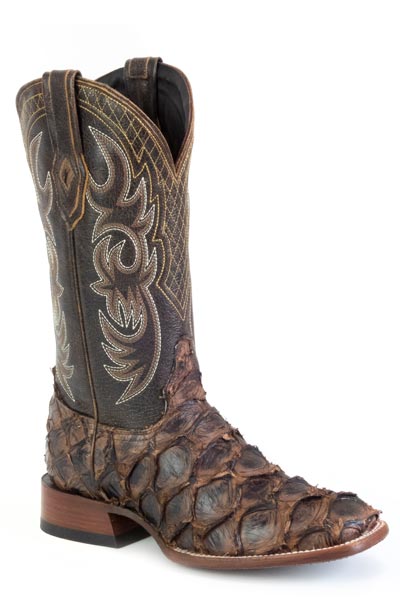 Men's John B. Stetson "Amazon" Brown Piraucu Boot