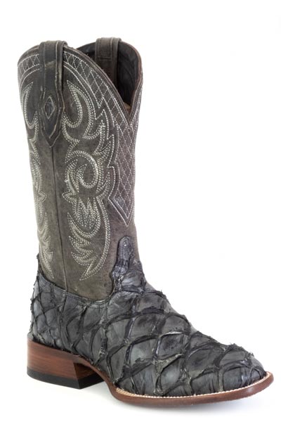 Men's John B. Stetson "Amazon" Grey Piraucu Boot