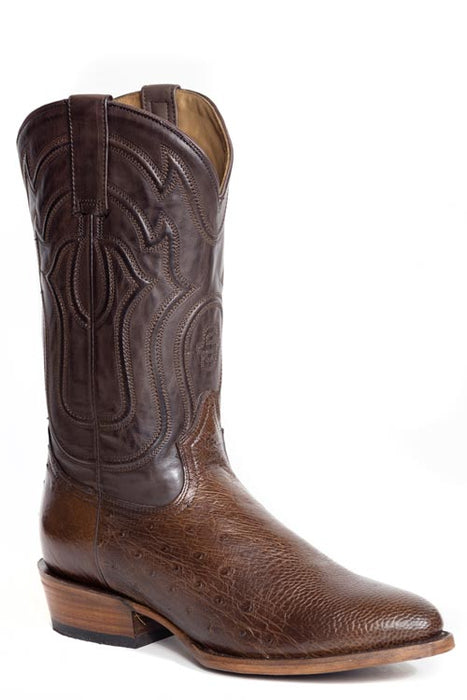 Men's Stetson "Wyatt" Smooth Ostrich Round Toe Boot