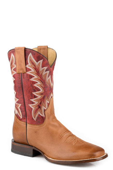 Men's Stetson "Cole" Tan Square Toe Boot