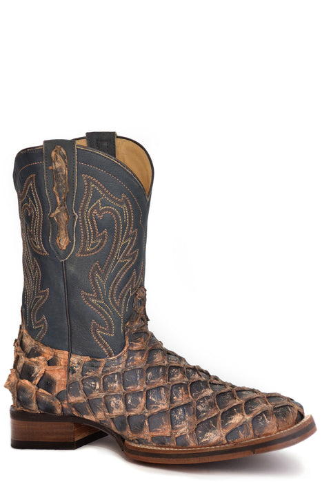 Men's Stetson "Predator" Pirarucu Square Toe Boot