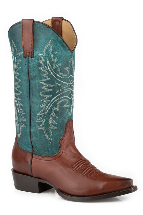 Women's Stetson Brown Goat Skin Snip Toe Boot