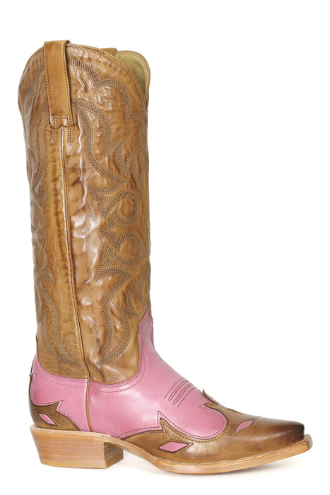 Women's Stetson Rose Hand Tooled Boot