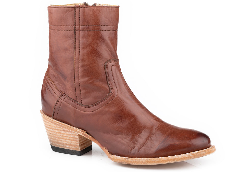Women's Stetson Cognac Round Toe Bootie