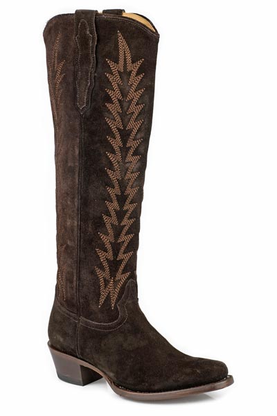 Women's Stetson Chocolate Suede 18" Boot