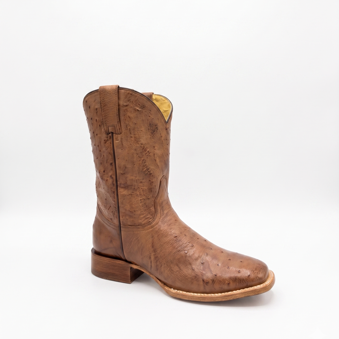 Mens Stetson Smooth Ostrich Square Toe Boot