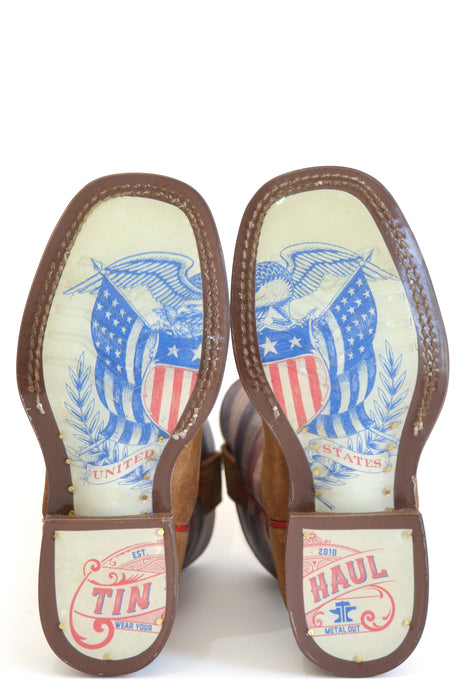 Boys Tin Haul "Lil Patriot" Square Toe Boot