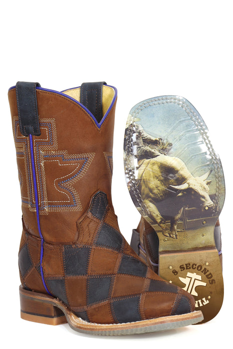Boys Tin Haul "Check It Out" Square Toe Boot
