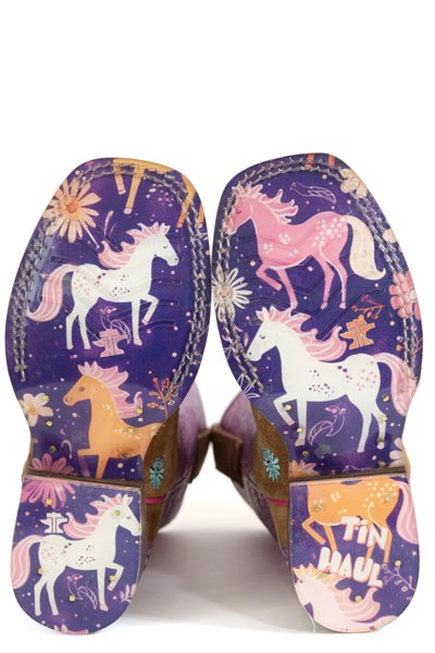 Girls Tin Haul "Daisy Blossom" Square Toe Boot