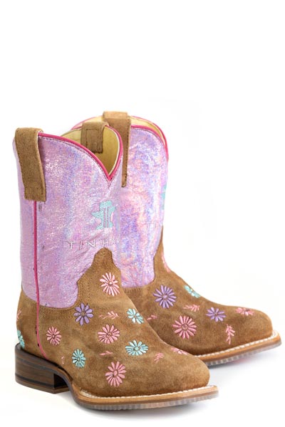 Girls Tin Haul "Daisy Blossom" Square Toe Boot