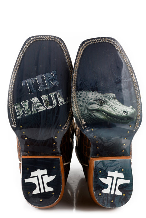 Men's Tin Haul "Wild Croc" Cutter Toe Boot