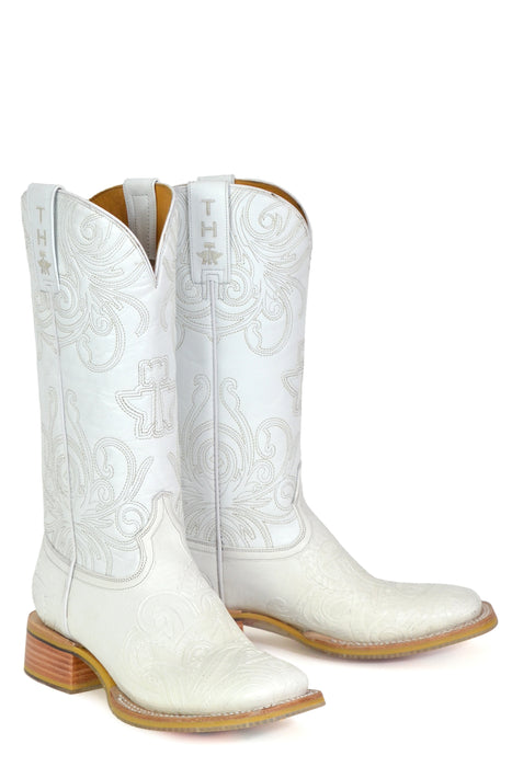 Women's Tin Haul "White Wedding" Square Toe Boot