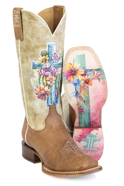 Women's Tin Haul "Psalm 28:7" Square Toe Boot