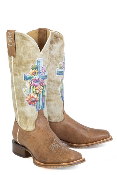 Women's Tin Haul "Psalm 28:7" Square Toe Boot