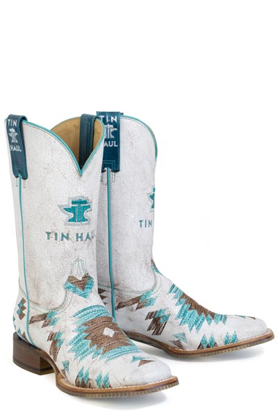 Women's Tin Haul "Twisted Aztection" Square Toe Boot