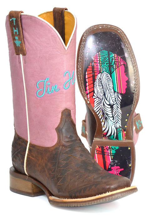 Women's Tin Haul "Azteca" Western Square Toe Boot