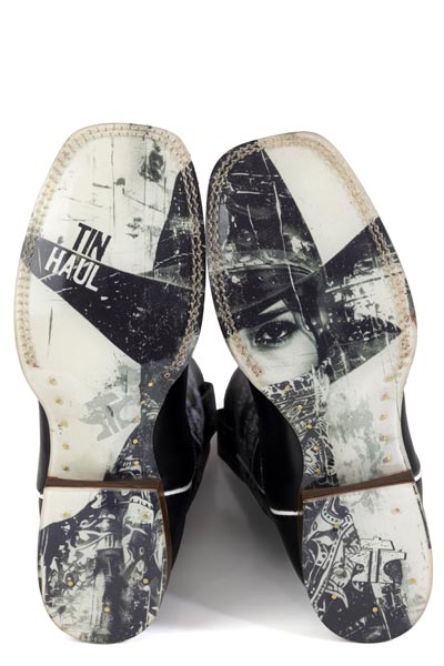 Women's Tin Haul "Midnight Paisley" Square Toe Boot