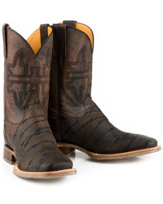 Men's Tin Haul "Don't Fence Me In Two" Square Toe Boot