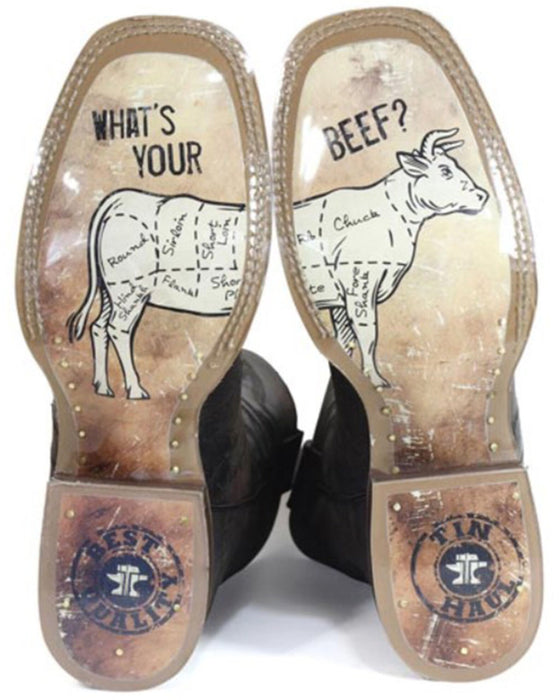 Men's Tin Haul "Don't Fence Me In Two" Square Toe Boot