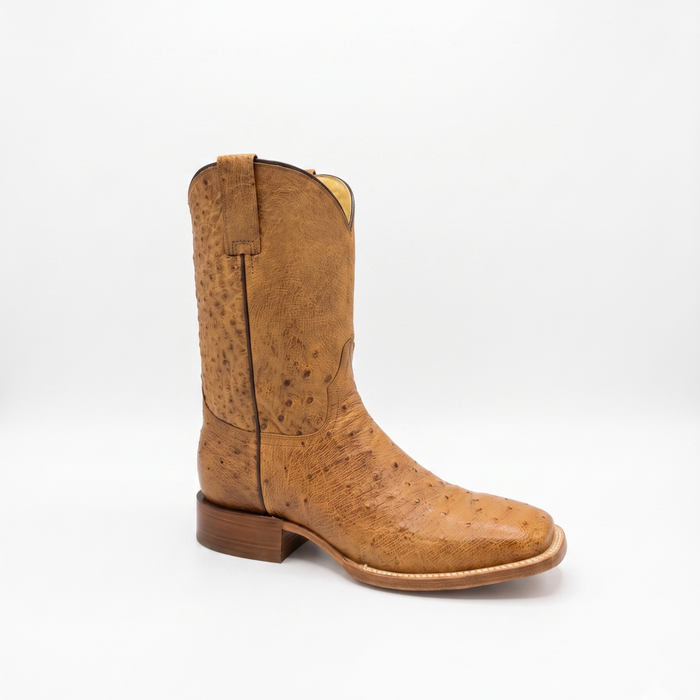 Men's Stetson Tan Smooth Ostrich Square Toe Boot