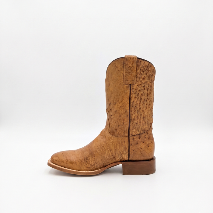 Men's Stetson Tan Smooth Ostrich Square Toe Boot