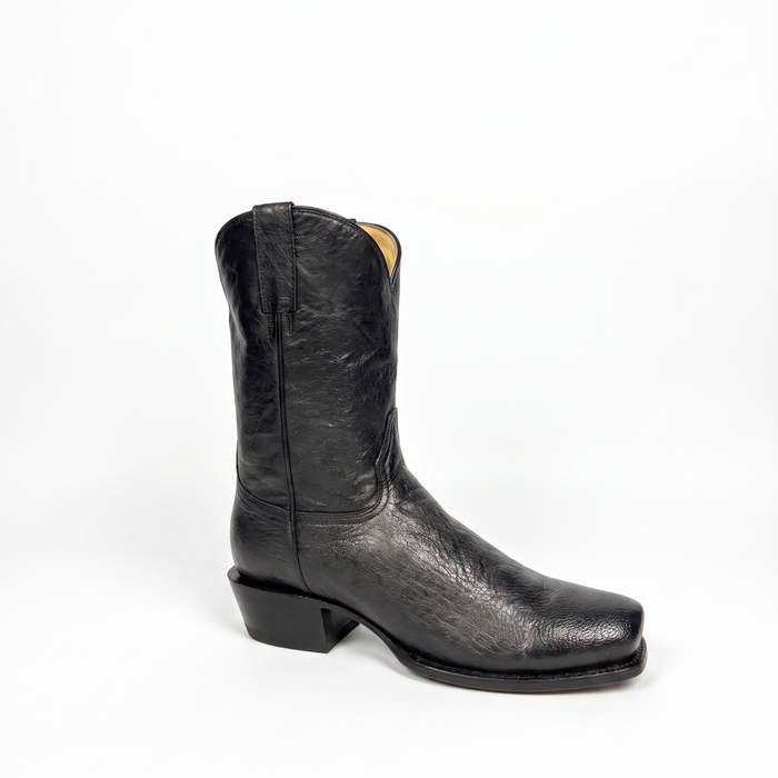 Mens Stetson Black Smooth Ostrich Cutter Toe Boot