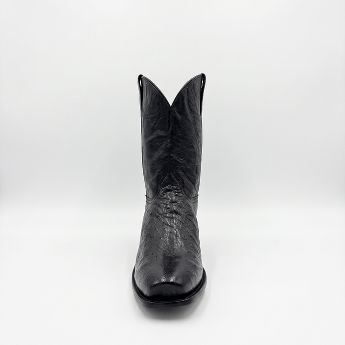 Mens Stetson Black Smooth Ostrich Cutter Toe Boot