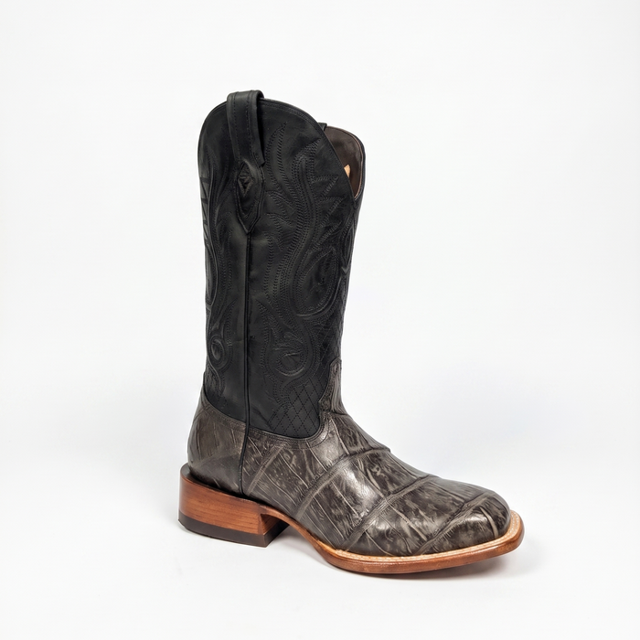 Mens Stetson Black Alligator Square Toe Boot