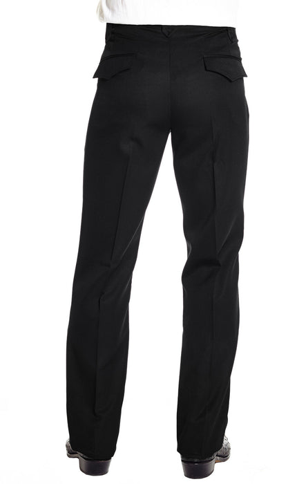 Men's Circle S Black Poly / Rayon Ranch Dress Pant