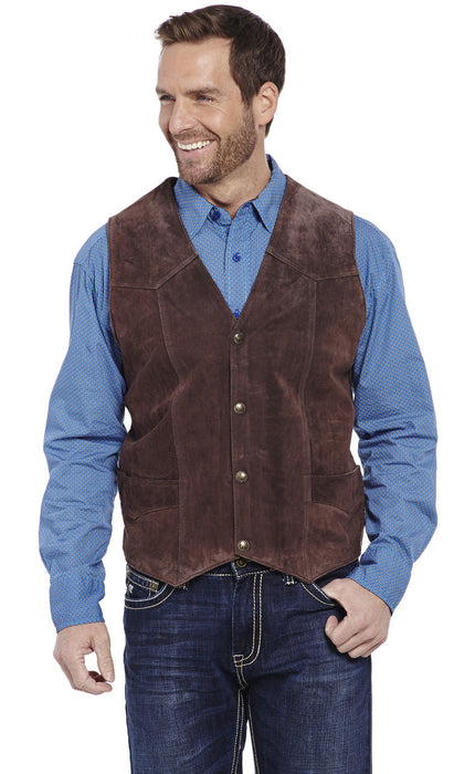 Men's Cripple Creek Snap Front Suede Vest - 4XL