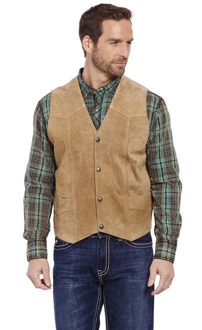 Men's Cripple Creek Snap Front Suede Vest