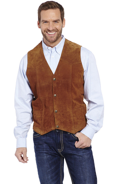 Men's Cripple Creek Snap Front Suede Vest - 4XL