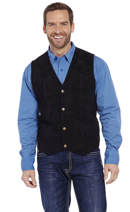 Men's Cripple Creek Snap Front Suede Vest - 4XL