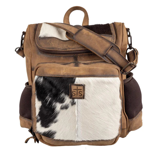 cow leather backpack STS Ranchwear Cowhide Laini Backpack — Way Out West Trading Co